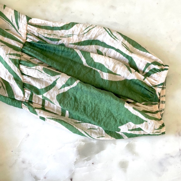 Zara Green Printed Mini Dress - Picture 7 of 16